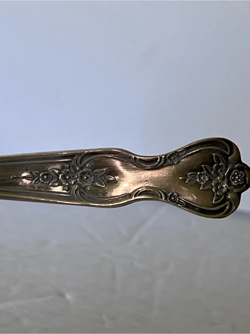 VTG Wm. Rogers Extra Plate Silverplate Pierced Pie Server Floral Motif